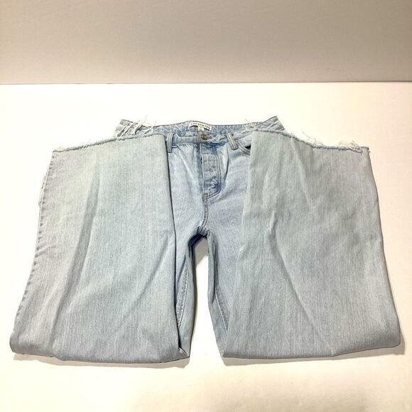 And Now This Straight Leg Distressed Button Fly Light Wash Jeans Size 31 - Picture 3 of 6